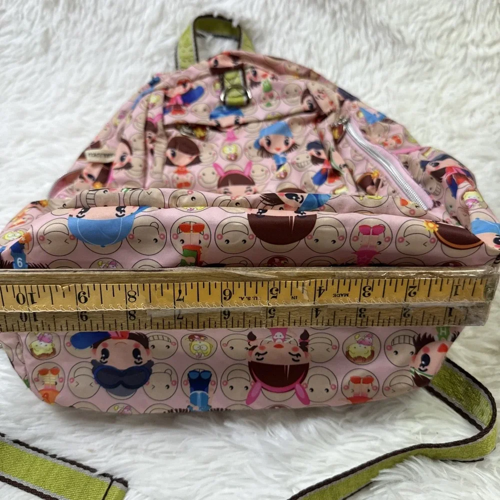 Vintage Harajuku Lovers Pink Backpack Y2K‎ Gwen Stefani Character Print Bag